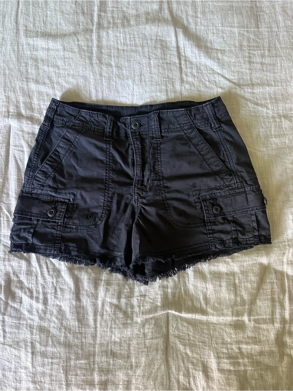 Black cargo shorts
